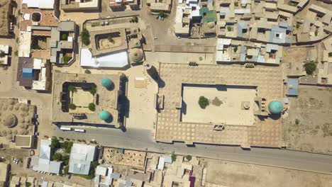 aerial shot of poi kalyan mosque in bukhara, uzbekistan