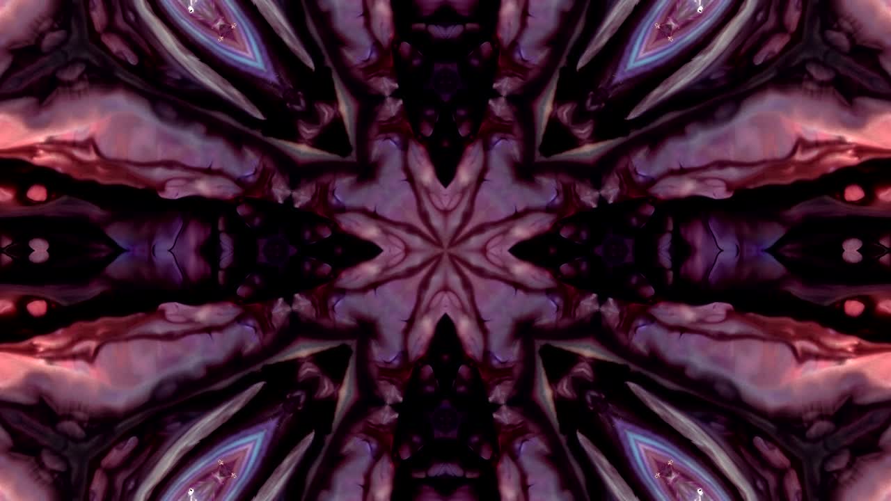 movimiento de caleidoscopio: círculos geométricos y formas de estrellas