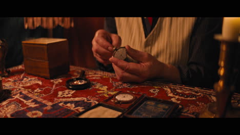 A photographer and an antique dealer in the gypsy circus cart