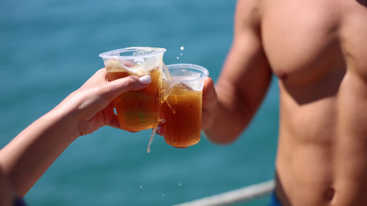Celebrating with Beers by the Ocean