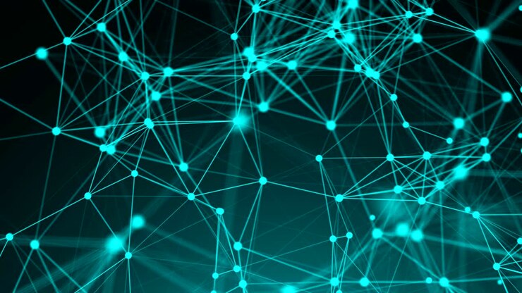 Sfondo astratto, superfici geometriche, linee, cifre e punti. Griglia astratta
