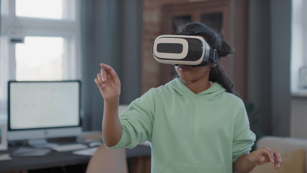 Afro Girl In VR Glasses