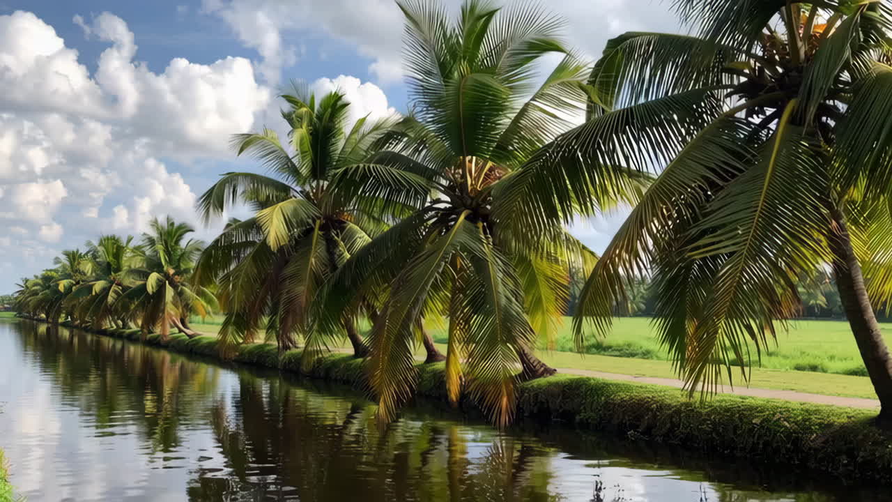 Kerala Backwaters with Coconut Trees