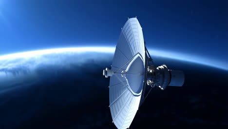 satélite en órbita alrededor de la tierra