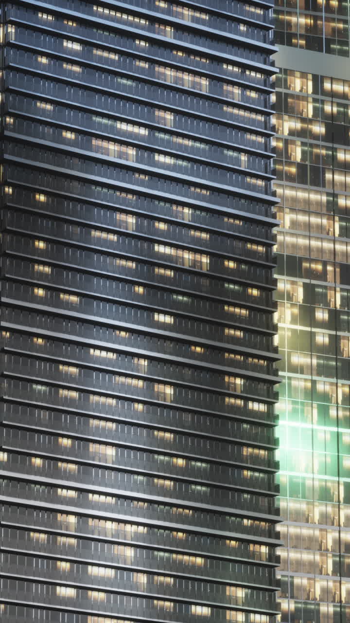 현대적 인 마천루 의 야간 풍경