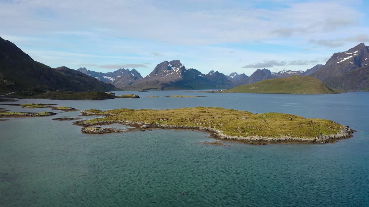 imágenes aéreas de la hermosa naturaleza de noruega.