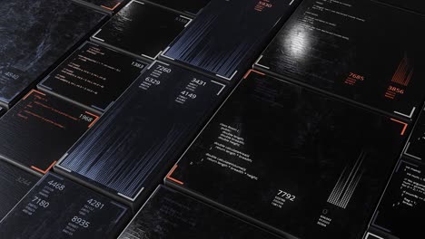 Futuristic Digital Interface Screens