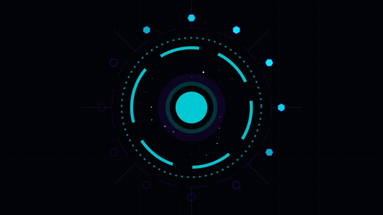 Animated Futuristic HUD Circular Interface Element
