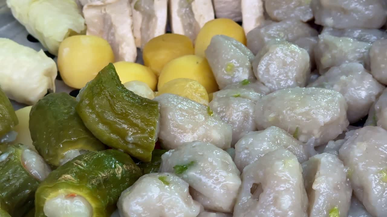 Steamed siomai food. Indonesia street food.