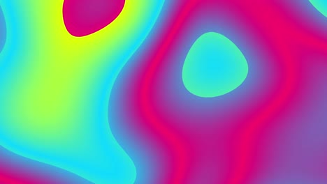 animación de colores rosa, azul, amarillo y verde que se mueven y ondean