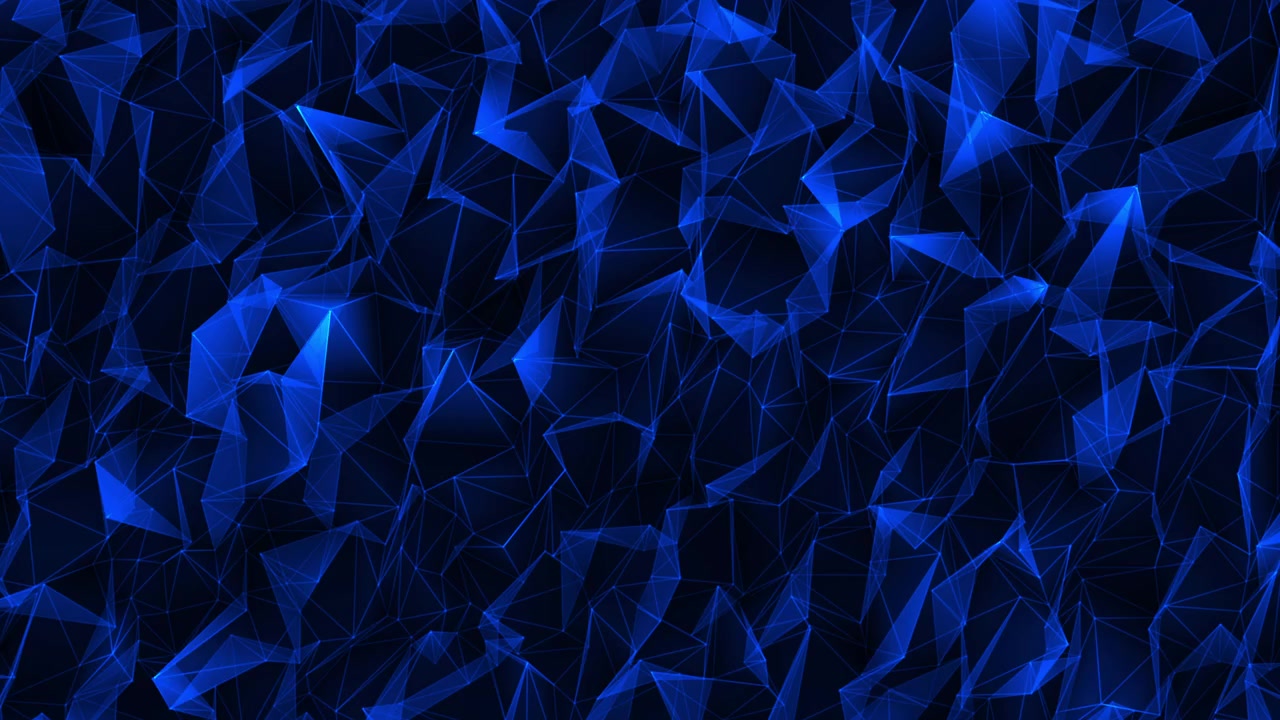 Sfondo astratto blu con rete geometrica intrecciata