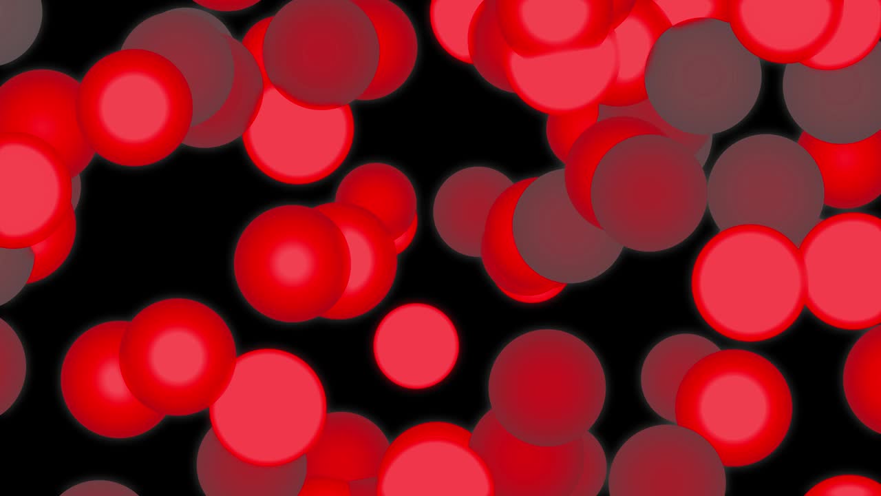 큰 크기의 점 공이 움직이는 애니메이션 모션 그래픽