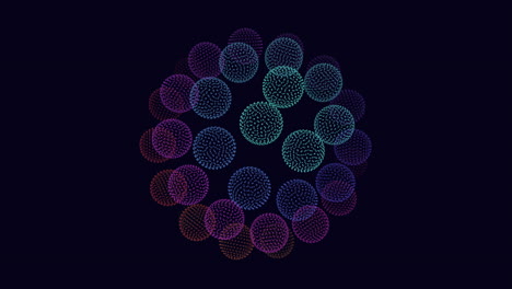 Colorful-circle-pattern-on-dark-background