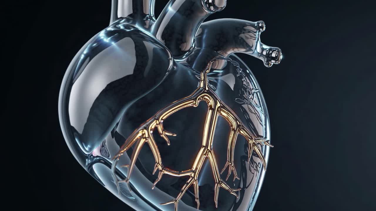 3D Glass Heart Anatomy