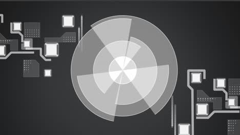 Animation-of-scopes-scanning-and-network-of-connections-with-data-processing-over-digital-screen