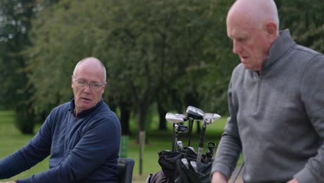 golfers on a golf course