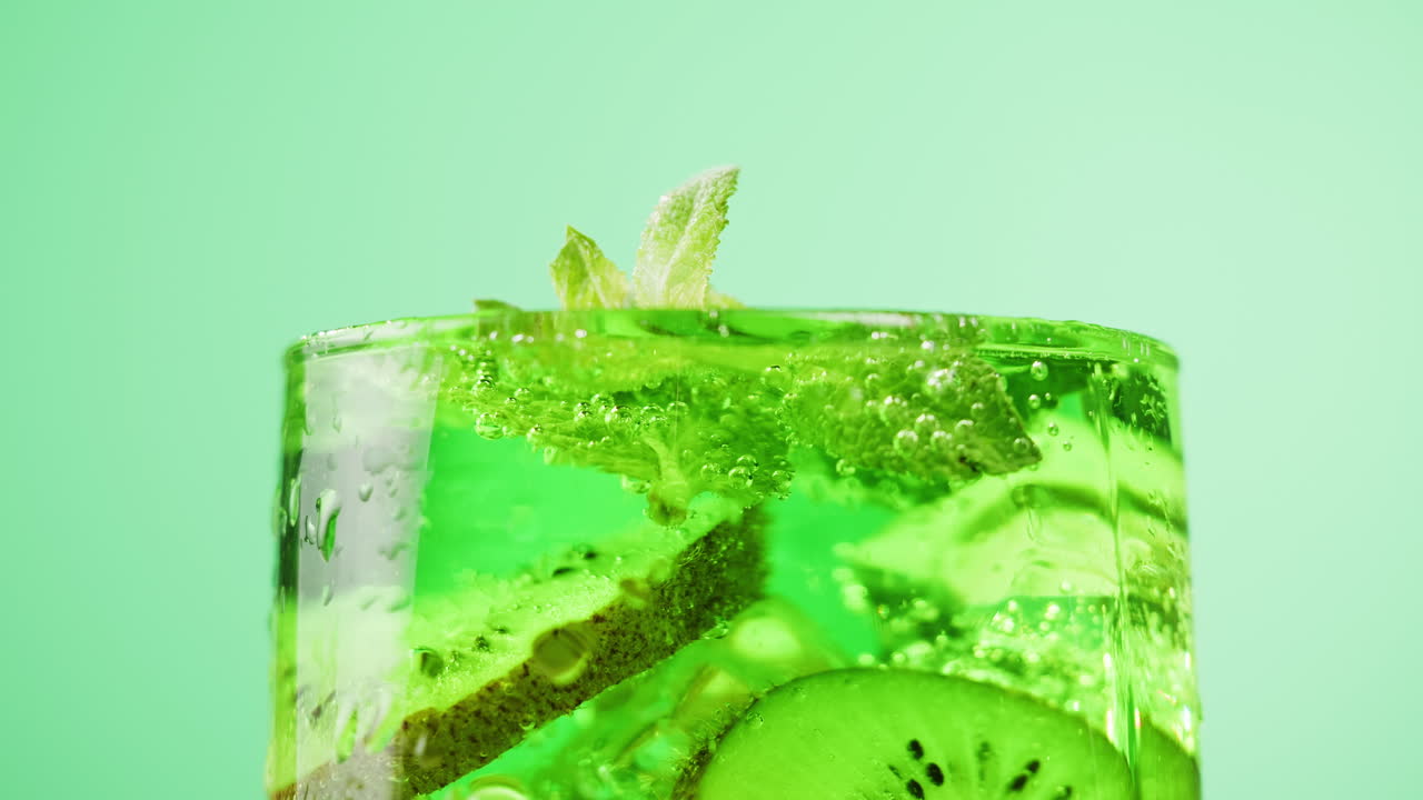 Refreshing Kiwi Mint Soda