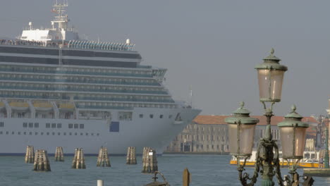 cruise liner sailing in venice italy