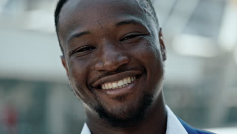 close-up of a smiling black man