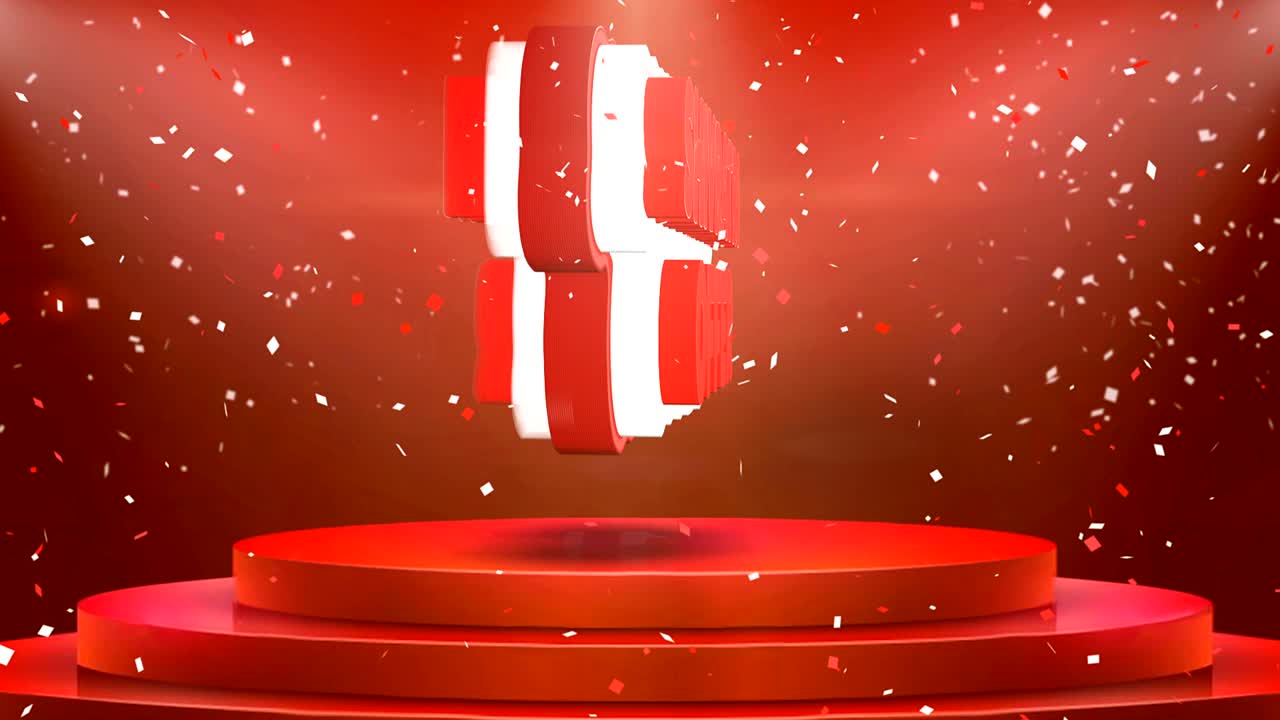 Shivratri Offer Text Animation Stage Podium Confetti Loop Animation