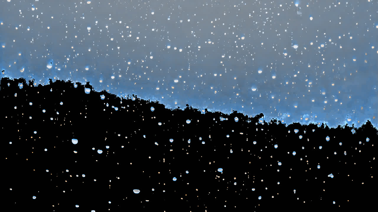 Dark rainy night atmosphere captured animated overlay, transparent 4K video, alpha channel, ProRes