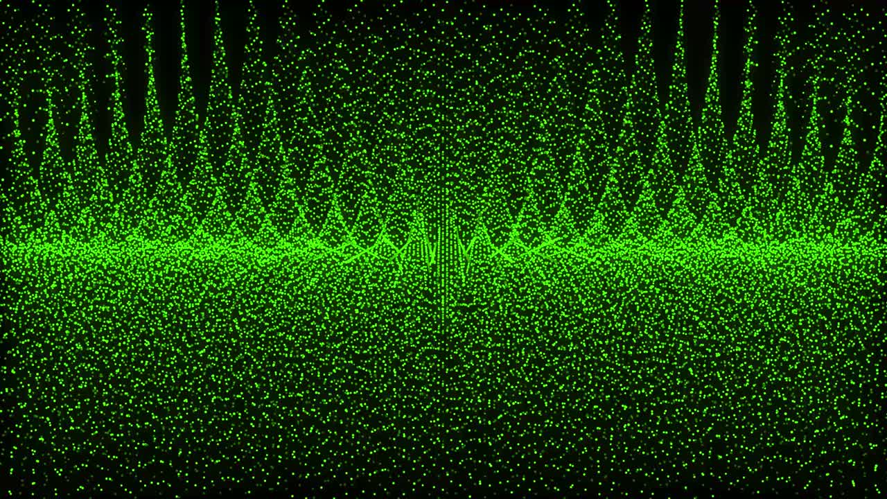 patrón de forma de punto de color verde animación gráficos de movimiento