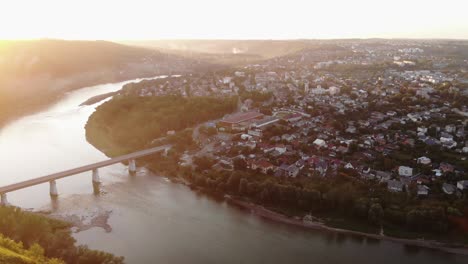 fascinating view of the winding river from a height.