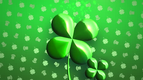 grandes tréboles en patrón irlandés