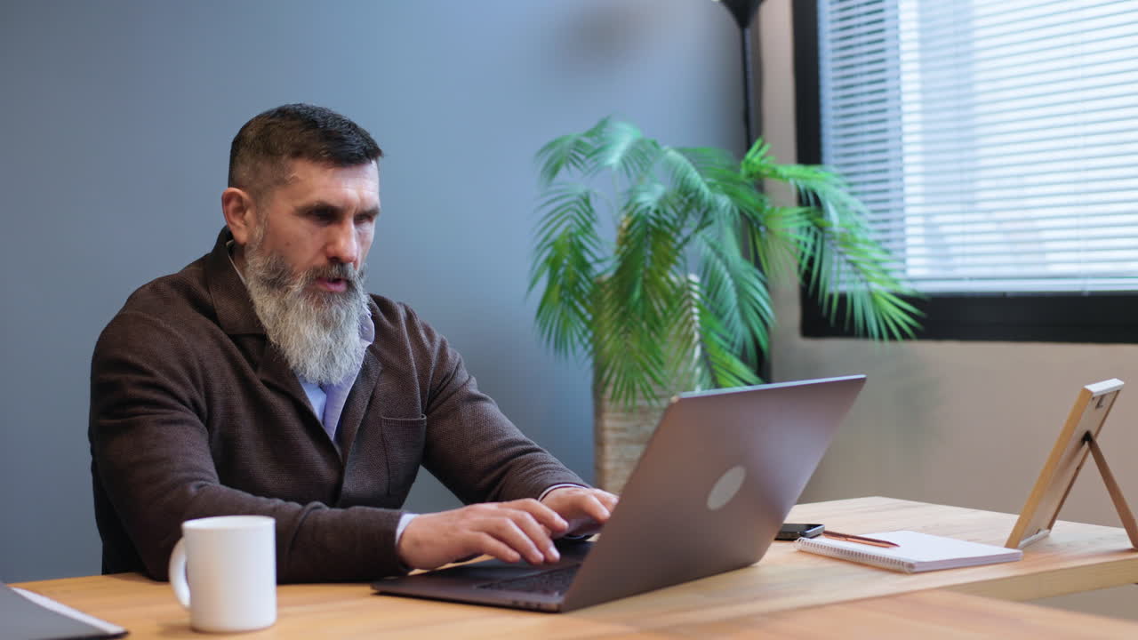 Caucasian man in the office