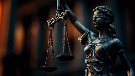 justice statue holding scales, symbolizing law and order