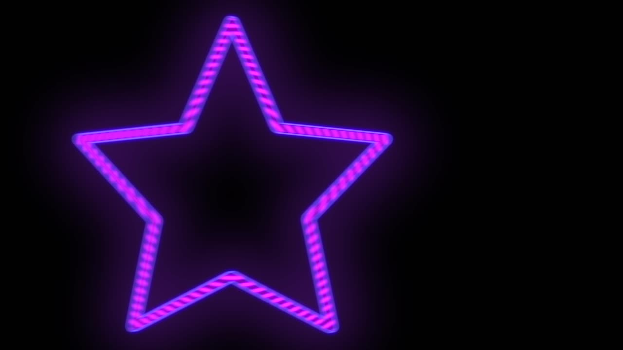 네온 보라색 복고풍 별 패턴