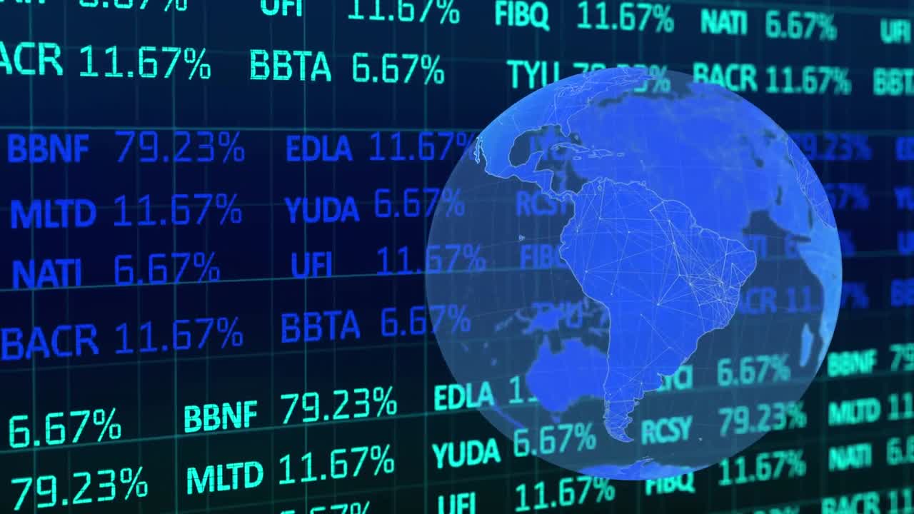 Stock market data processing against globe