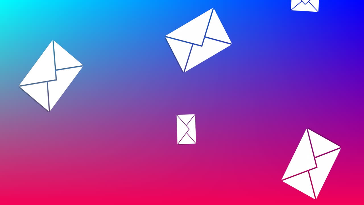 los iconos de los mensajes caen 4k.