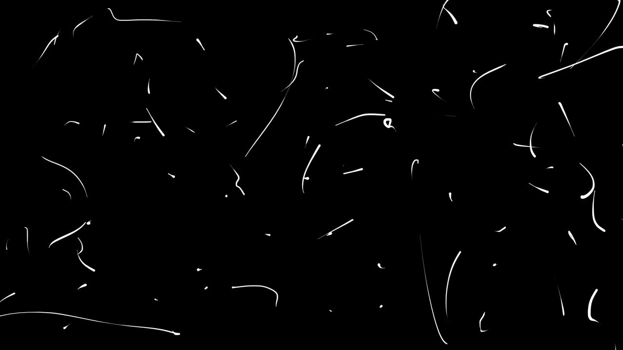 4k doodle animation with sketches and scratches.