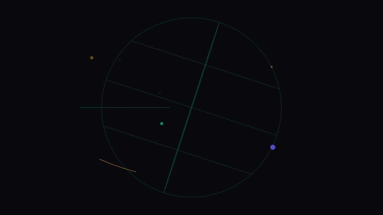 Abstract Rotating Wireframe Globe Animation with Floating Particles