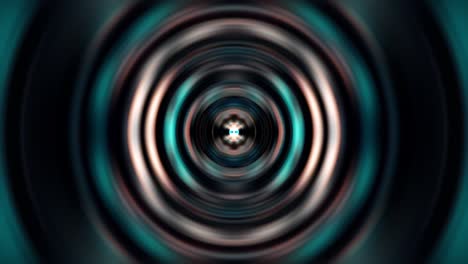 abstracto parpadeante azul dorado círculo de neón luz caleidoscopio onda fondo de movimiento simétrico. bucle futurista caleidoscope partículas digitales malla movimiento abstracto. para la tecnología cibernética intro bg, vj bucle,