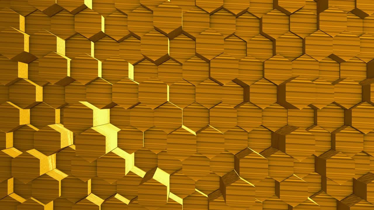 추상적인 육각형 애니메이션 다채로운 패턴 4k 부드러운 개념