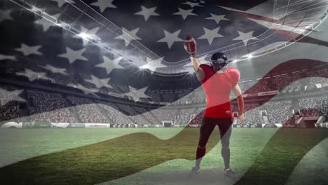 jugador de fútbol americano celcheering