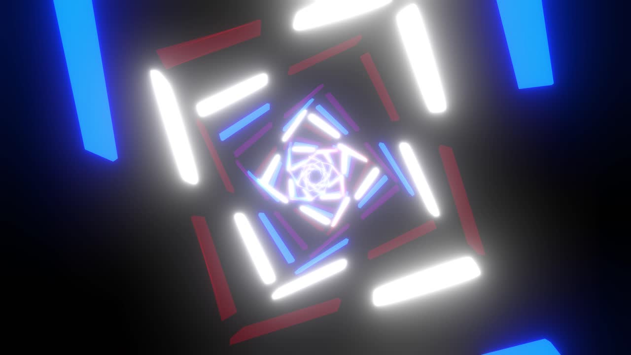 visualizador de túnel de neón abstracto