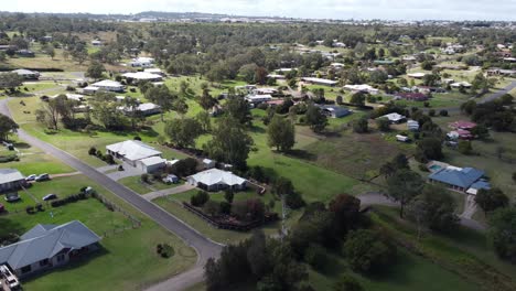 4k aerial video of private properties with large family homes
in a regional town in australia