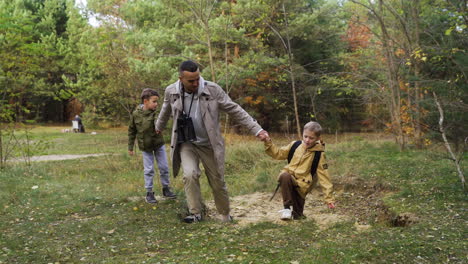 family at the countryside