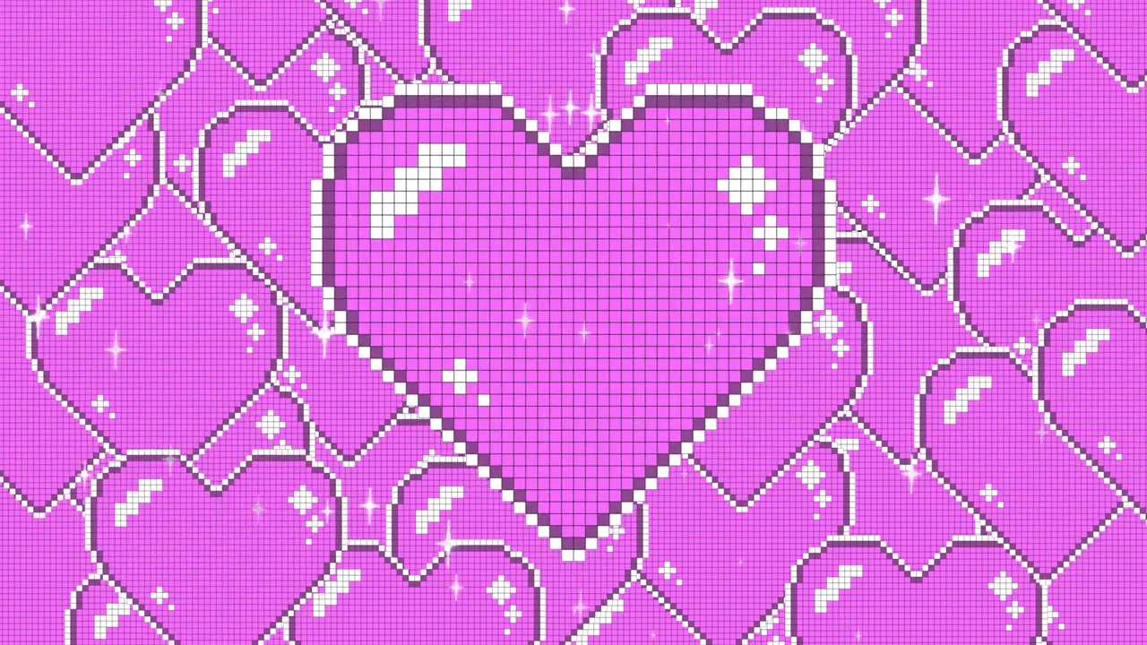 Pixelkunst-hjerter