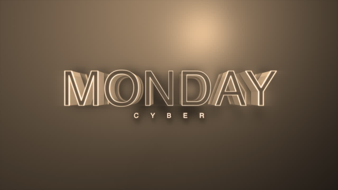 Cyber Monday monocromatico su sfumatura dorata alla moda