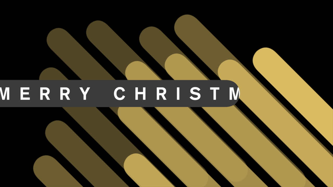 feliz navidad con rayas doradas en degradado negro