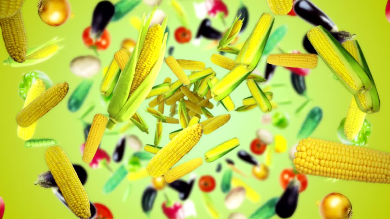 fondo de maíz en caída, con canal alfa, bucle