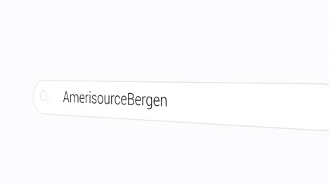 typing amerisourcebergen on the search engine