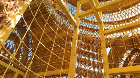 detailed view of bamboo architectural design