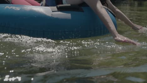 girl rowing in the river