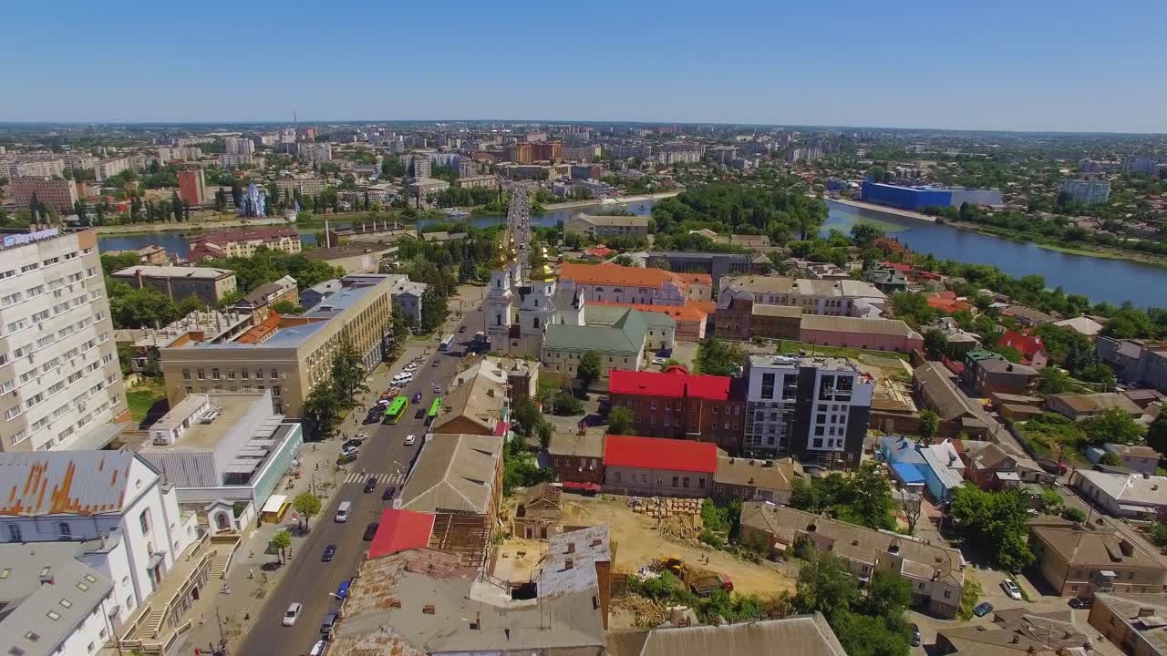 Panoramic aerial view of the city 03