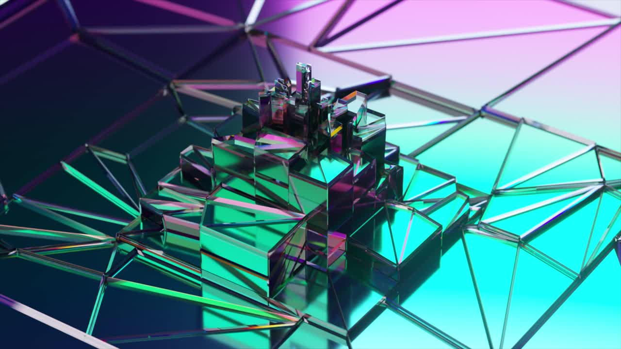 paisaje urbano de cristal abstracto